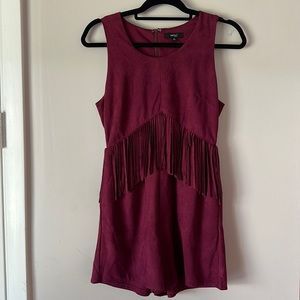 Garnet size M romper with fringe